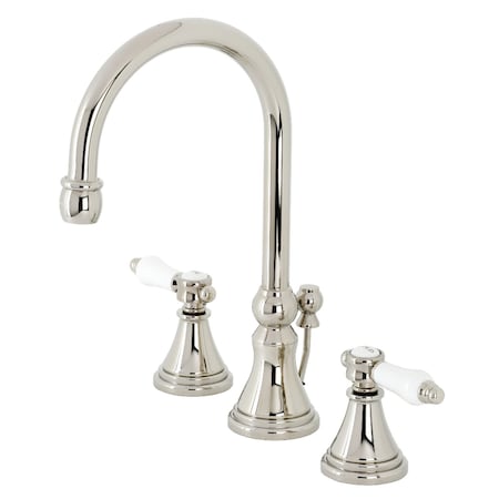 Kingston Brass KS2986BPL Bel Air Widespread Bathroom Faucet W/ Brass Pop-Up, Nickel KS2986BPL